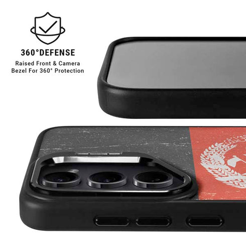 Afghanistan Flag Distressed Galaxy S24 FE Kickstand Case
